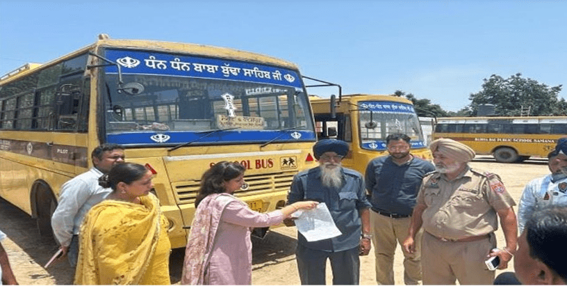 Summer Express - समाना में स्कूल वाहनों पर कार्रवाई: 66 चालान, 4 जब्त, 1.75 लाख जुर्माना
