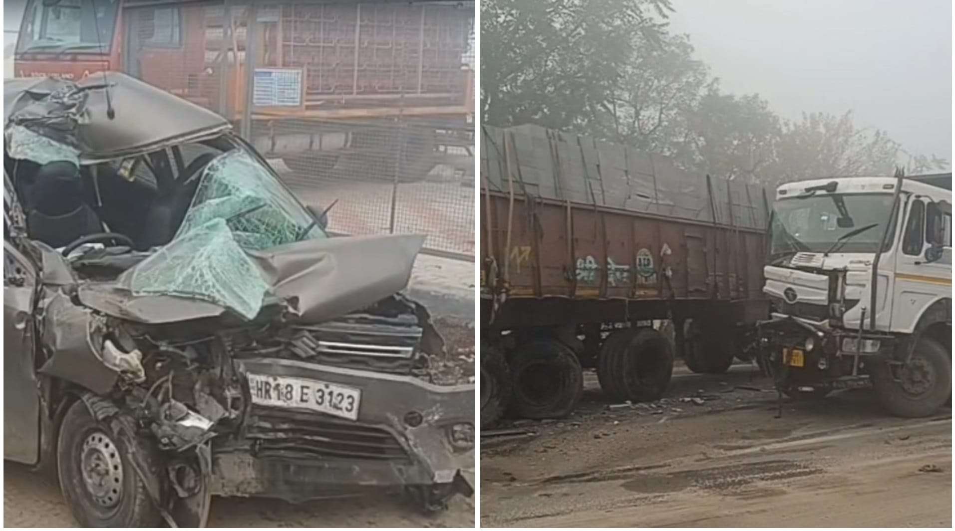 Summer Express - घने कोहरे में हाईवे पर तीन वाहनों की टक्कर, दो घायल